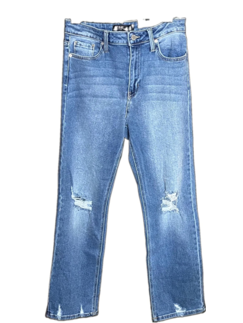 Just Black Gone Tomorrow Jeans Womens 28 High Rise Distressed Straight Denim